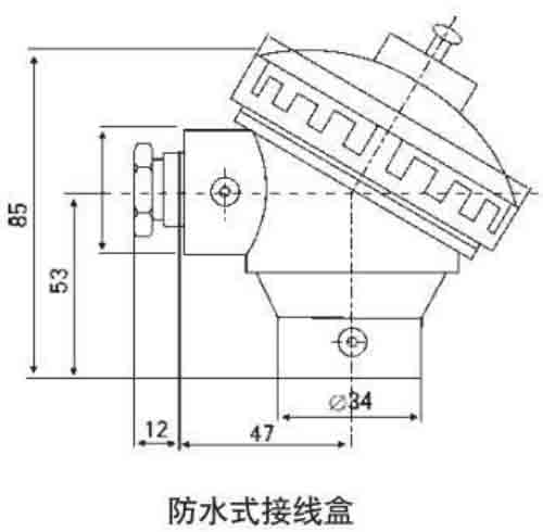 熱電阻防水接線(xiàn)盒結(jié)構(gòu)圖