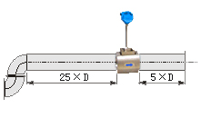 壓縮空氣氣體流量計(jì)直管段安裝要求示意圖四
