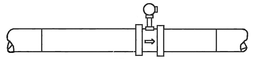 dn800渦街流量計(jì)焊接法蘭安裝示意圖二