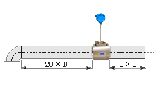 插入式渦街流量計(jì)直管段安裝要求示意圖三